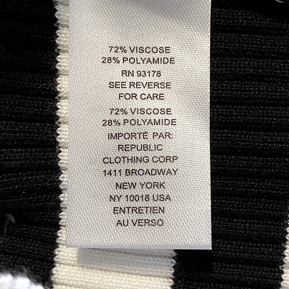 New Truth Striped Black and White Cardigan Sz.L - Picture 7 of 8